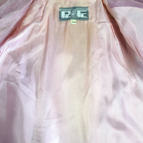 Vintage Pink Suede Fringe Western Jacket - Size M "Made in Canada" - Picture 4 of 14